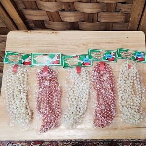 Vintage Pearl Bead Christmas Tree Decoration